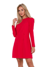 Trapezformet Dagkjole - Moe til dame fra MS StyleHaven, laget av Viskose; polyester, farge Grønn, størrelse L, med long ermer, perfekt til dress