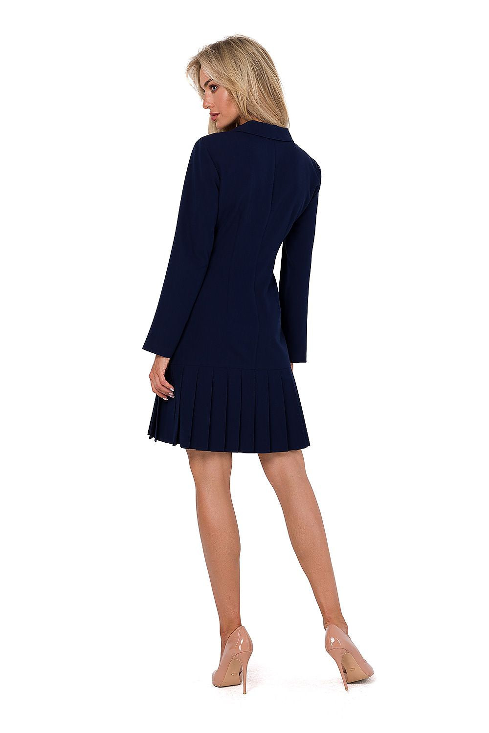 Krage  Dagkjole - Moe til dame fra MS StyleHaven, laget av Viskose; polyester, farge Grønn, størrelse XL, med long ermer, perfekt til dress