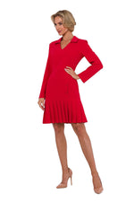 Krage  Dagkjole - Moe til dame fra MS StyleHaven, laget av Viskose; polyester, farge Marineblå, størrelse M, med long ermer, perfekt til dress