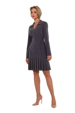 Krage  Dagkjole - Moe til dame fra MS StyleHaven, laget av Viskose; polyester, farge Marineblå, størrelse XL, med long ermer, perfekt til dress
