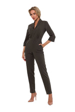 3/4-ermer Jumpsuit - Moe til dame fra MS StyleHaven, laget av polyester; Viskose, farge Rosa, størrelse L, med 45720 ermer, perfekt til dress
