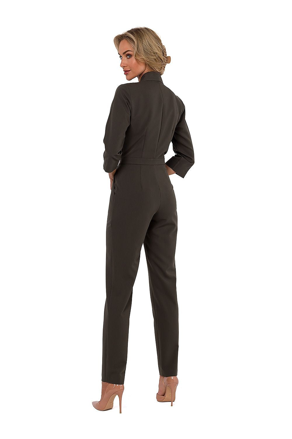 3/4-ermer Jumpsuit - Moe til dame fra MS StyleHaven, laget av polyester; Viskose, farge Rosa, størrelse XL, med 45720 ermer, perfekt til dress