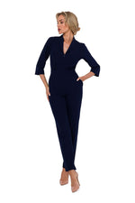 3/4-ermer Jumpsuit - Moe til dame fra MS StyleHaven, laget av polyester; Viskose, farge Grønn, størrelse s, med 45720 ermer, perfekt til dress