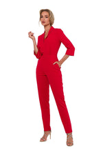 3/4-ermer Jumpsuit - Moe til dame fra MS StyleHaven, laget av polyester; Viskose, farge Grønn, størrelse L, med 45720 ermer, perfekt til dress