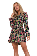 Dagkjole (jakke-kjole) - Moe til dame fra MS StyleHaven, laget av polyester, farge Flerfarget, størrelse s, med long ermer, midi lengde, kjolestil jacket, perfekt til dress