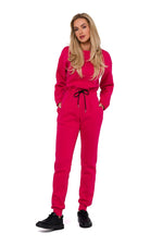 Jumpsuit - Moe til dame fra MS StyleHaven, laget av Bomull; polyester, farge Grønn, størrelse L, med long ermer, perfekt til dress