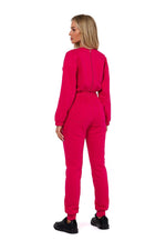 Jumpsuit - Moe til dame fra MS StyleHaven, laget av Bomull; polyester, farge Grønn, størrelse XL, med long ermer, perfekt til dress