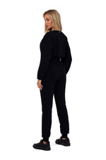 Jumpsuit - Moe til dame fra MS StyleHaven, laget av Bomull; polyester, farge Rosa, størrelse M, med long ermer, perfekt til dress