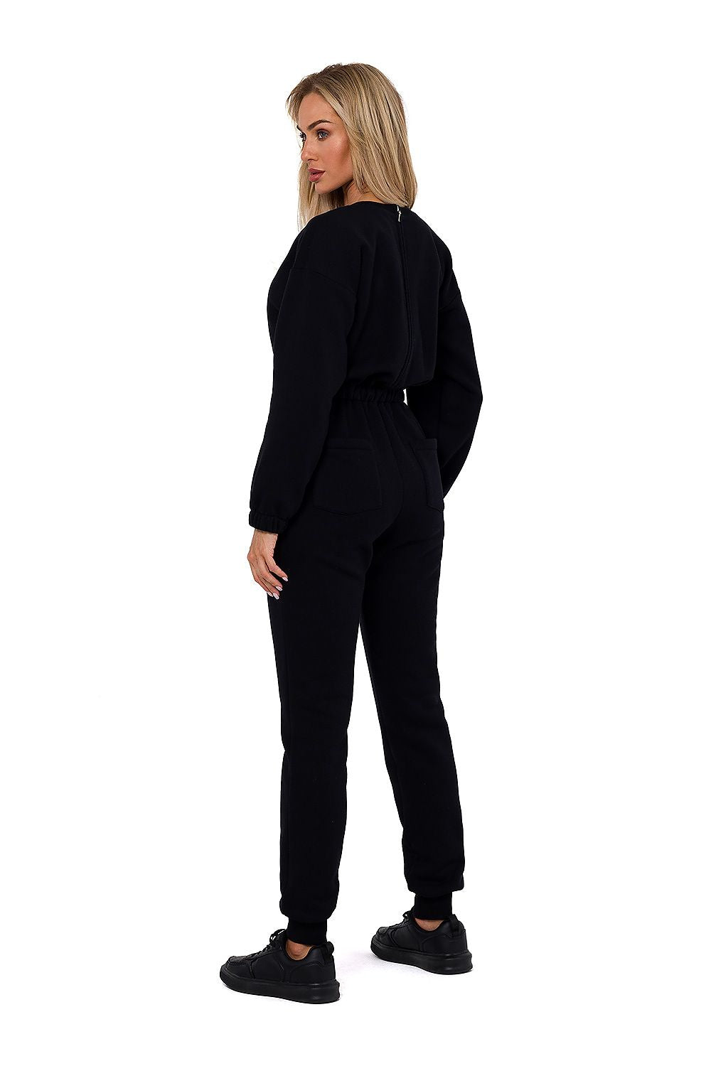 Jumpsuit - Moe til dame fra MS StyleHaven, laget av Bomull; polyester, farge Rosa, størrelse M, med long ermer, perfekt til dress