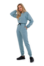 Jumpsuit - Moe til dame fra MS StyleHaven, laget av Bomull; polyester, farge Rosa, størrelse L, med long ermer, perfekt til dress