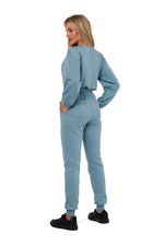 Jumpsuit - Moe til dame fra MS StyleHaven, laget av Bomull; polyester, farge Rosa, størrelse XL, med long ermer, perfekt til dress
