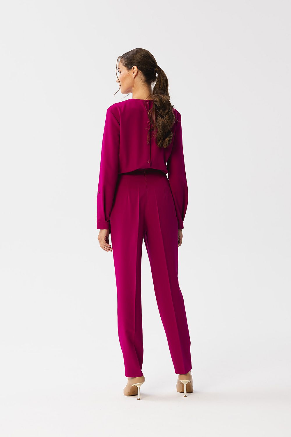 Dress Stylove til dame fra MS StyleHaven, laget av polyester; Viskose, farge Grønn, størrelse XL, med long ermer, perfekt til dress