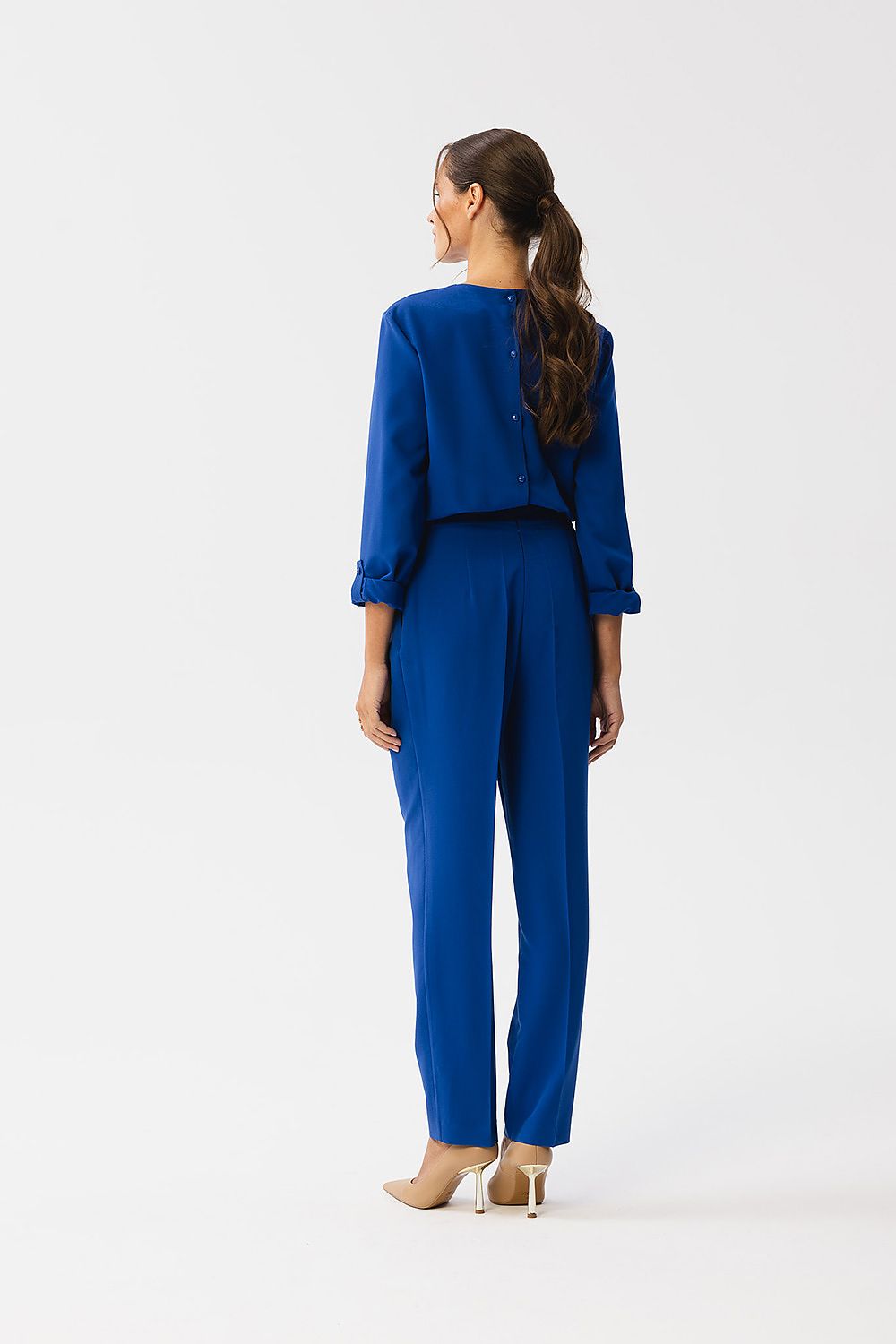 Dress Stylove til dame fra MS StyleHaven, laget av polyester; Viskose, farge Fiolett, størrelse L, med long ermer, perfekt til dress