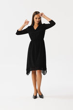 Cocktailkjole Stylove til dame fra MS StyleHaven, laget av polyester, farge Grønn, størrelse XXL, med lang ermer, perfekt til dress
