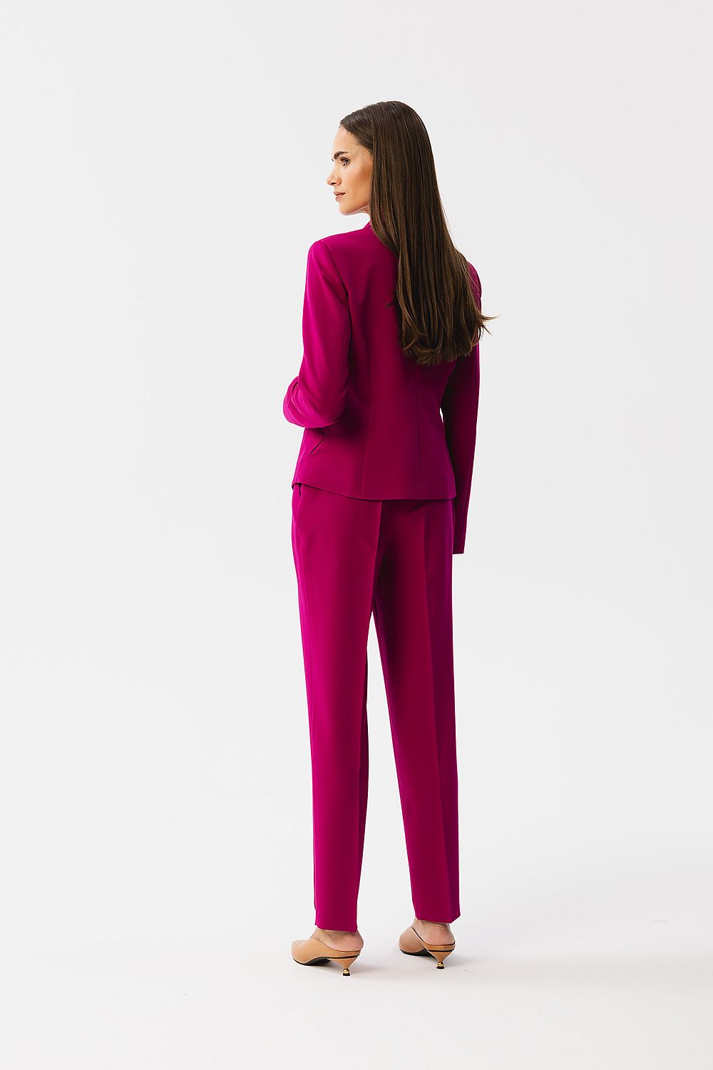 Jakke Stylove til dame fra MS StyleHaven, laget av polyester; Viskose; Elastan-1, farge Fiolett, størrelse M, med long ermer, perfekt til dress