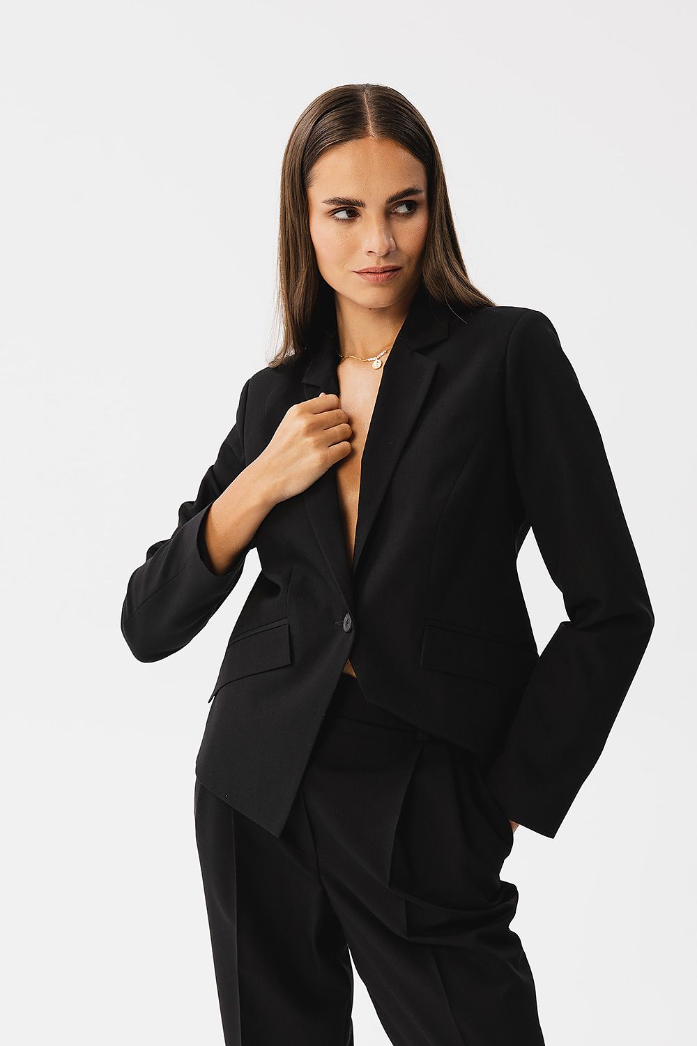 Jakke Stylove til dame fra MS StyleHaven, laget av polyester; Viskose; Elastan-1, farge Fiolett, størrelse L, med long ermer, perfekt til dress