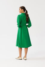 Dagkjole Stylove til dame fra MS StyleHaven, laget av polyester; Viskose; Elastan-1, farge Grønn, størrelse M, med lang ermer, perfekt til dress