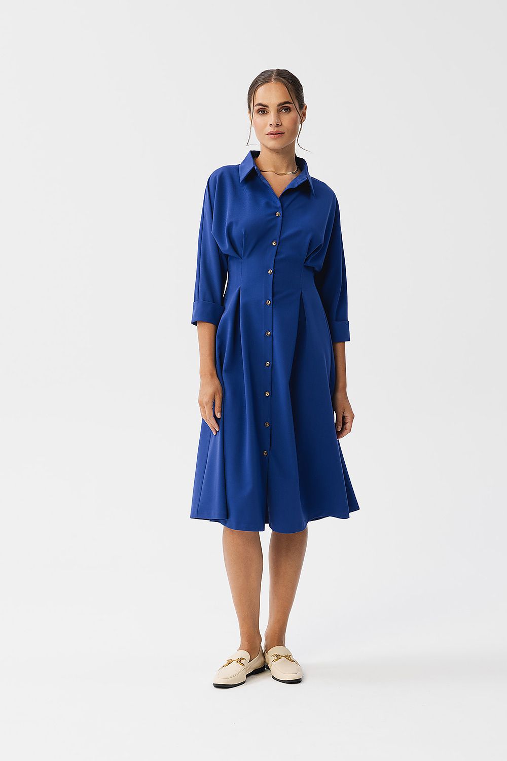 Dagkjole Stylove til dame fra MS StyleHaven, laget av polyester; Viskose; Elastan-1, farge Fiolett, størrelse L, med lang ermer, perfekt til dress