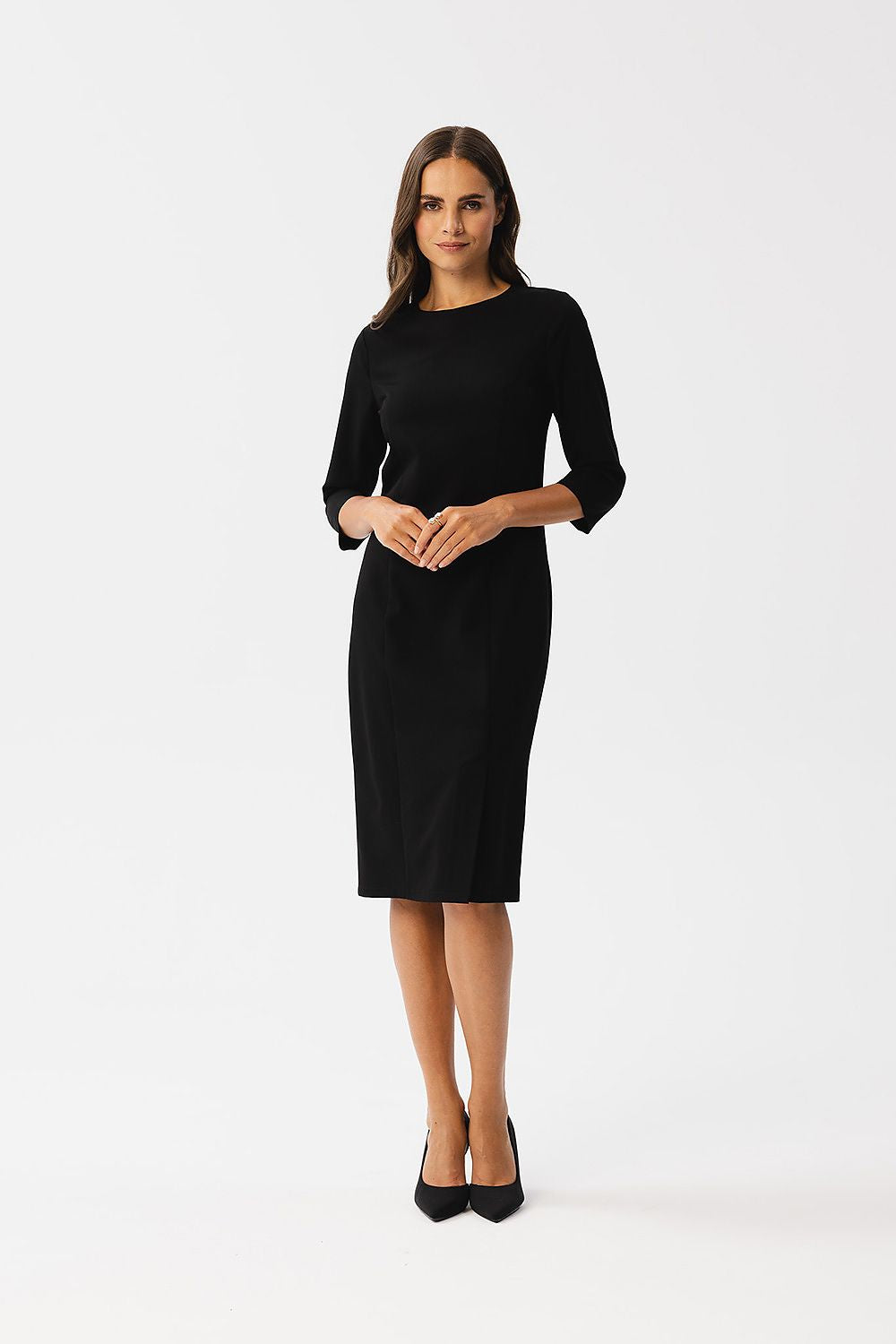 Dagkjole Stylove til dame fra MS StyleHaven, laget av polyester; Viskose; Elastan-1, farge Grønn, størrelse XXL, med lang ermer, perfekt til dress