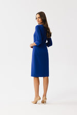 Dagkjole Stylove til dame fra MS StyleHaven, laget av polyester; Viskose; Elastan-1, farge Fiolett, størrelse L, med lang ermer, perfekt til dress