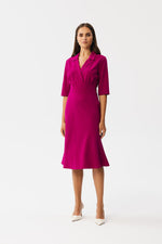 Dagkjole Stylove til dame fra MS StyleHaven, laget av polyester; Viskose; Elastan-1, farge Grønn, størrelse L, med lang ermer, perfekt til dress