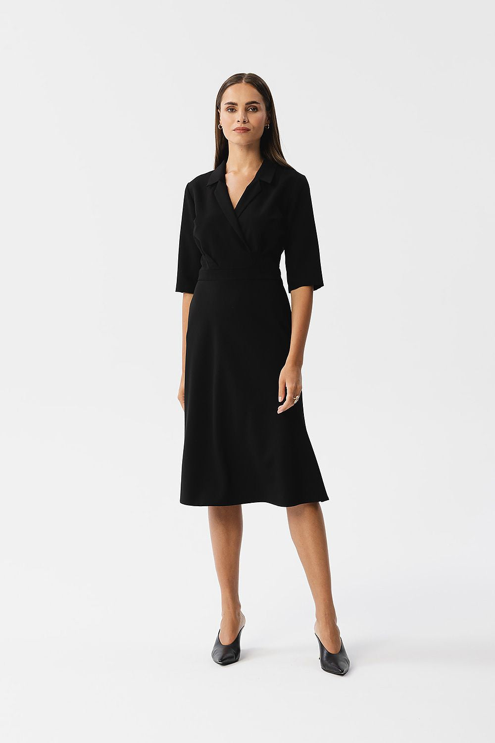 Dagkjole Stylove til dame fra MS StyleHaven, laget av polyester; Viskose; Elastan-1, farge Grønn, størrelse XXL, med lang ermer, perfekt til dress