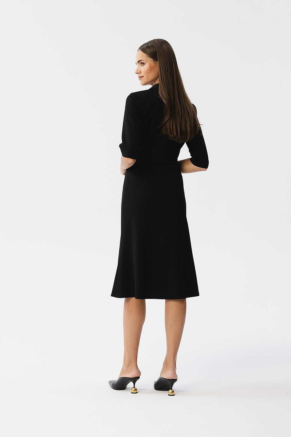 Dagkjole Stylove til dame fra MS StyleHaven, laget av polyester; Viskose; Elastan-1, farge Fiolett, størrelse s, med lang ermer, perfekt til dress