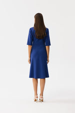 Dagkjole Stylove til dame fra MS StyleHaven, laget av polyester; Viskose; Elastan-1, farge Fiolett, størrelse L, med lang ermer, perfekt til dress