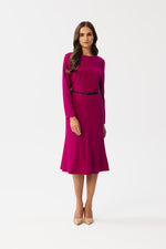 Dagkjole Stylove til dame fra MS StyleHaven, laget av polyester; Viskose; Elastan-1, farge Grønn, størrelse L, med long ermer, perfekt til dress