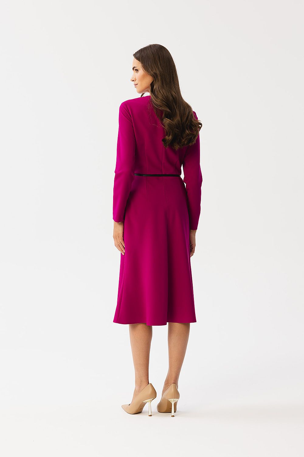 Dagkjole Stylove til dame fra MS StyleHaven, laget av polyester; Viskose; Elastan-1, farge Grønn, størrelse XL, med long ermer, perfekt til dress