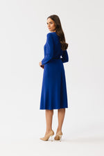 Dagkjole Stylove til dame fra MS StyleHaven, laget av polyester; Viskose; Elastan-1, farge Fiolett, størrelse L, med long ermer, perfekt til dress