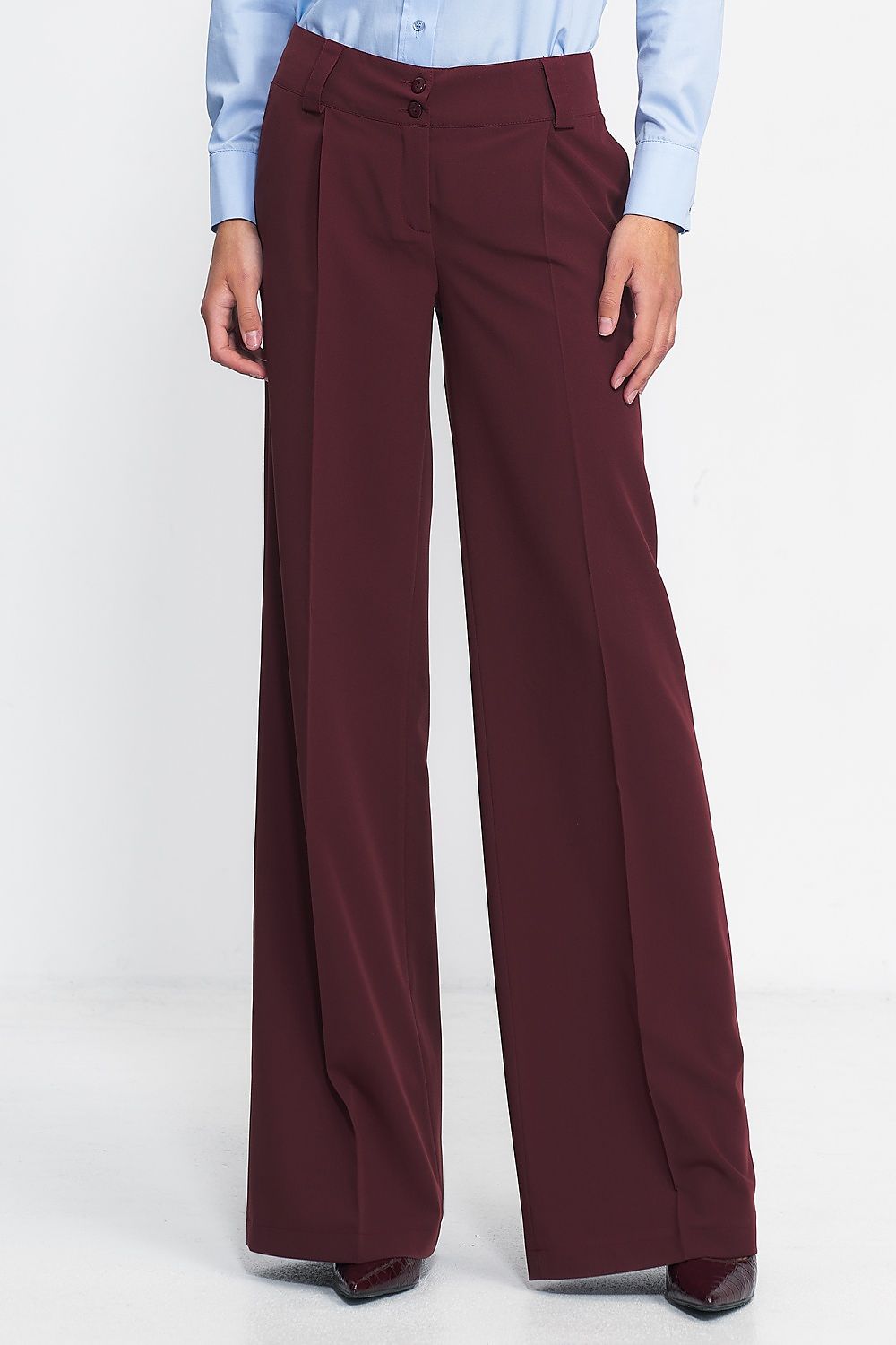 Bukser Nife til dame fra MS StyleHaven, laget av polyester; Viskose, farge Marineblå, størrelse 36, med long ermer, perfekt til casual; dress