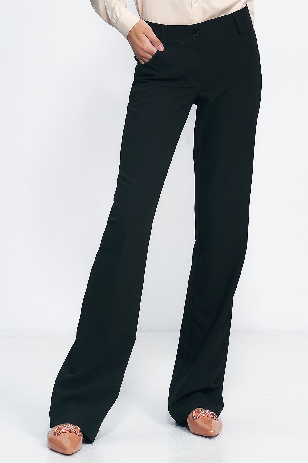 Bukser Nife til dame fra MS StyleHaven, laget av polyester; Viskose, farge Svart, størrelse 36, med long ermer, bukselengde long, perfekt til casual; dress