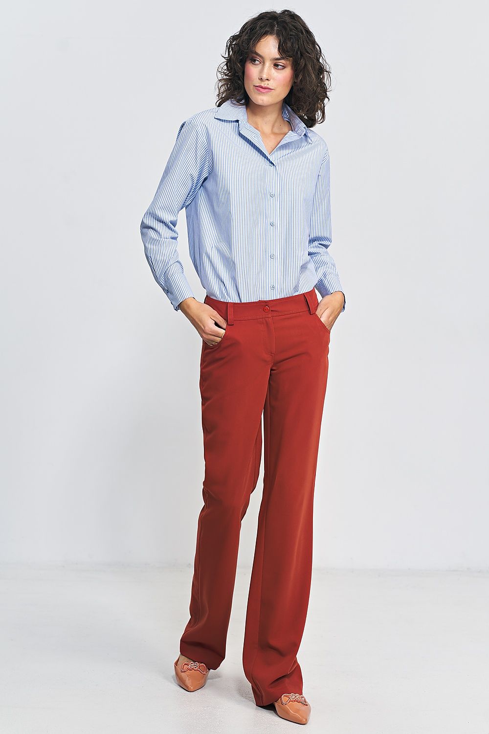 Bukser Nife til dame fra MS StyleHaven, laget av polyester; Viskose, farge Rød, størrelse 36, med long ermer, perfekt til casual; dress