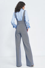 Jumpsuit Nife til dame fra MS StyleHaven, laget av polyester; Viskose, farge Marineblå, størrelse 34, med sleeveless ermer, perfekt til casual; dress