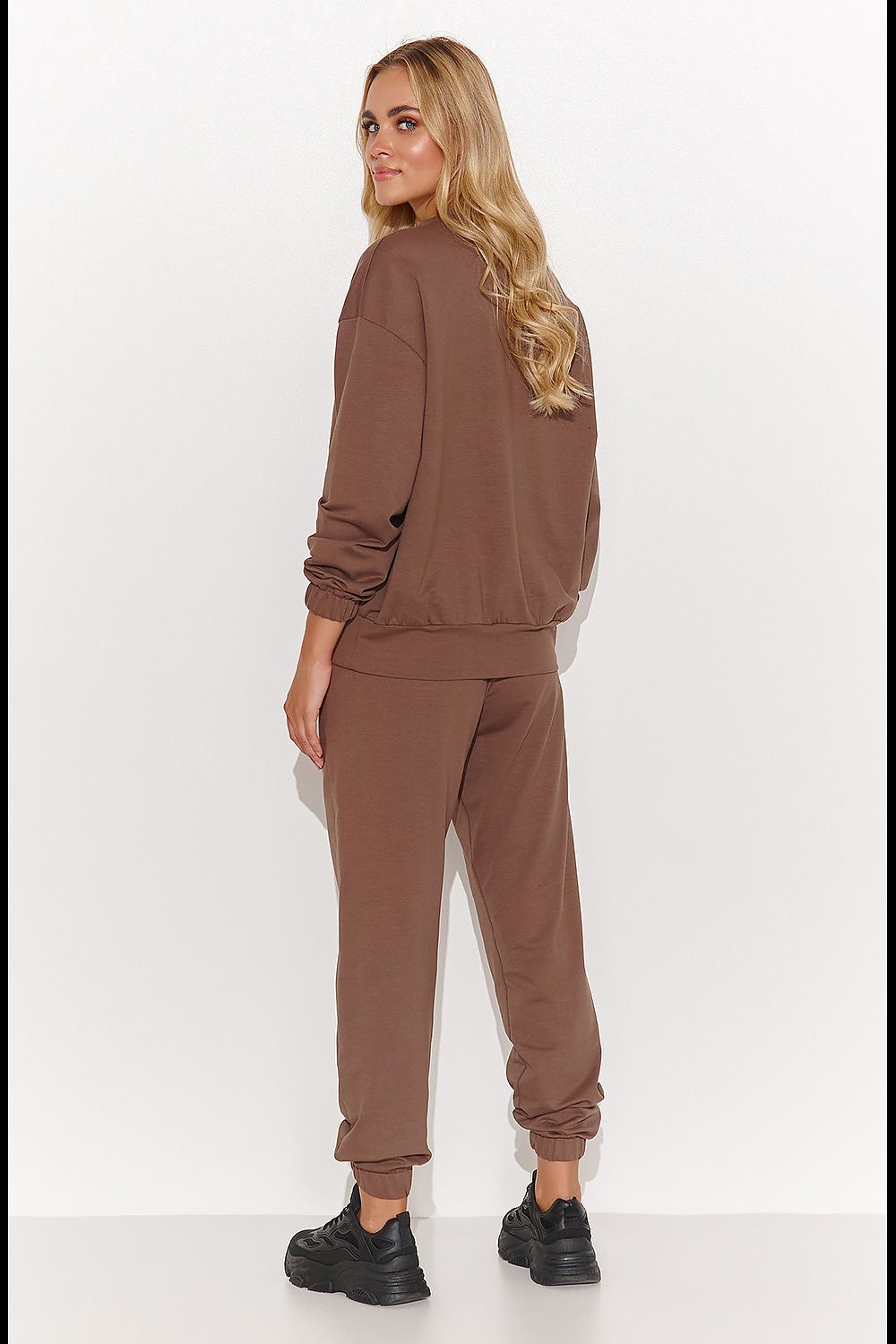 Sett Makadamia til dame fra MS StyleHaven, laget av Bomull, farge Brun, størrelse 38, med long ermer, perfekt til casual; dress