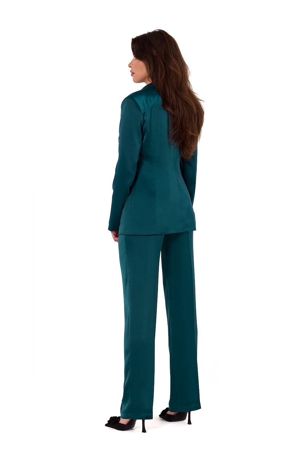 Jakke Makover til dame fra MS StyleHaven, laget av Sateng; polyester, farge Grønn, størrelse L, med long ermer