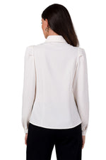 Langermet skjorte - BeWear til dame fra MS StyleHaven, laget av polyester, farge beige, størrelse L, med sleeveless ermer, perfekt til dress