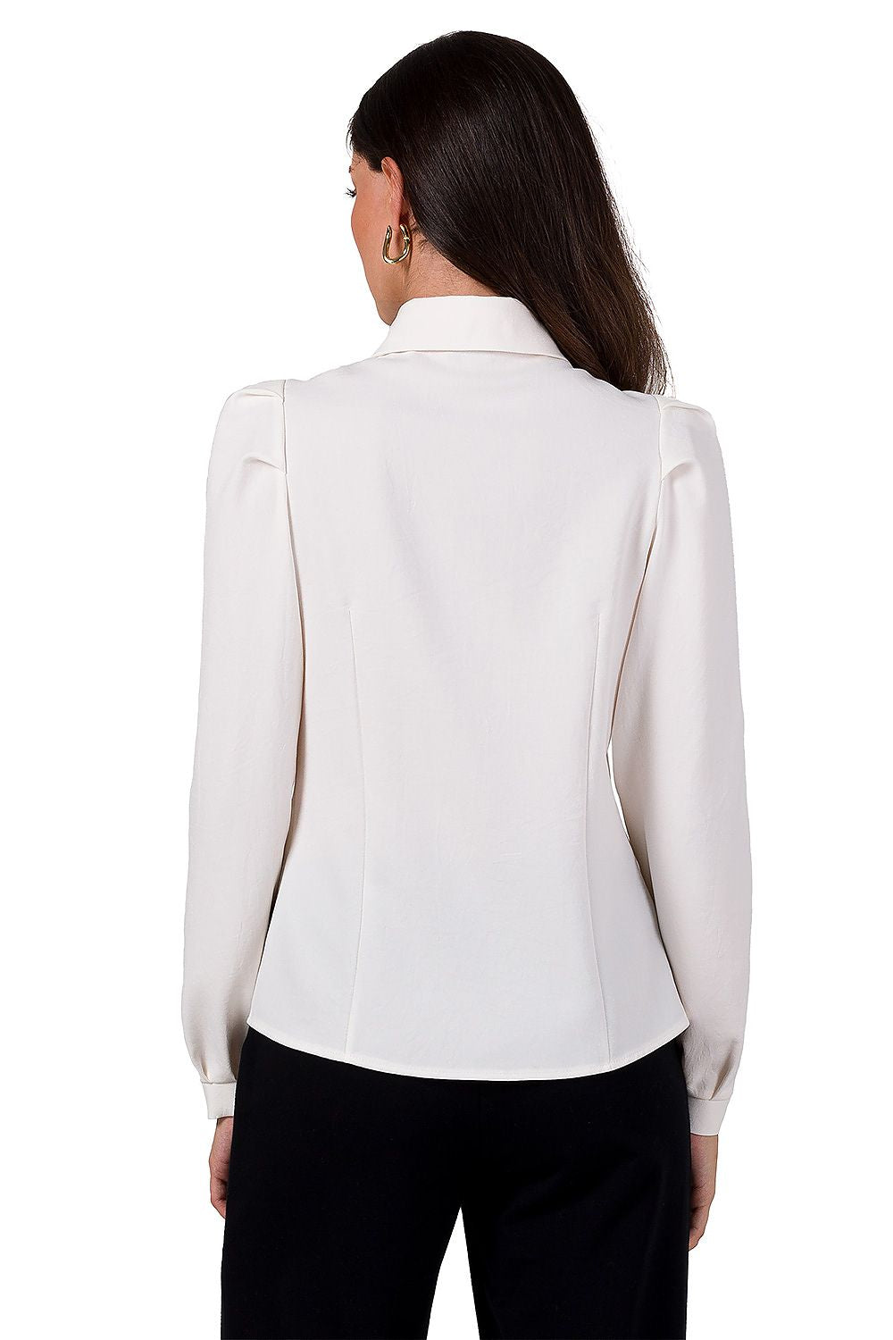Langermet skjorte - BeWear til dame fra MS StyleHaven, laget av polyester, farge beige, størrelse L, med sleeveless ermer, perfekt til dress
