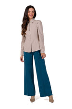 Langermet skjorte - BeWear til dame fra MS StyleHaven, laget av polyester, farge Svart, størrelse XL, med sleeveless ermer, perfekt til dress