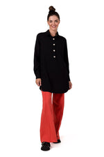 Tunika BeWear til dame fra MS StyleHaven, laget av polyester, farge Svart, størrelse L/XL, med long ermer, perfekt til dress