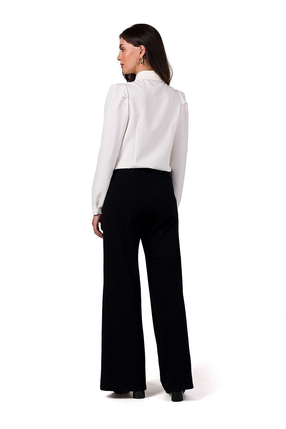 Sweatpants med vide ben - BeWear til dame fra MS StyleHaven, laget av Bomull; Elastan-1, farge Marineblå, størrelse M, med long ermer, perfekt til dress