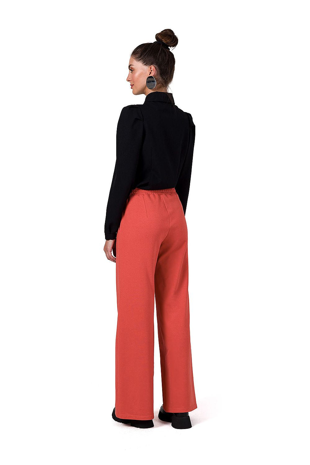 Sweatpants med vide ben - BeWear til dame fra MS StyleHaven, laget av Bomull; Elastan-1, farge Marineblå, størrelse XL, med long ermer, perfekt til dress