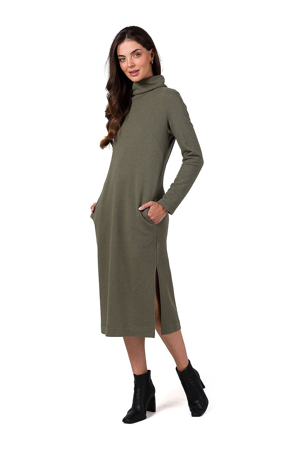 Dagskjole - BeWear til dame fra MS StyleHaven, laget av Bomull; polyester, farge Rosa, størrelse s, med long ermer, perfekt til dress