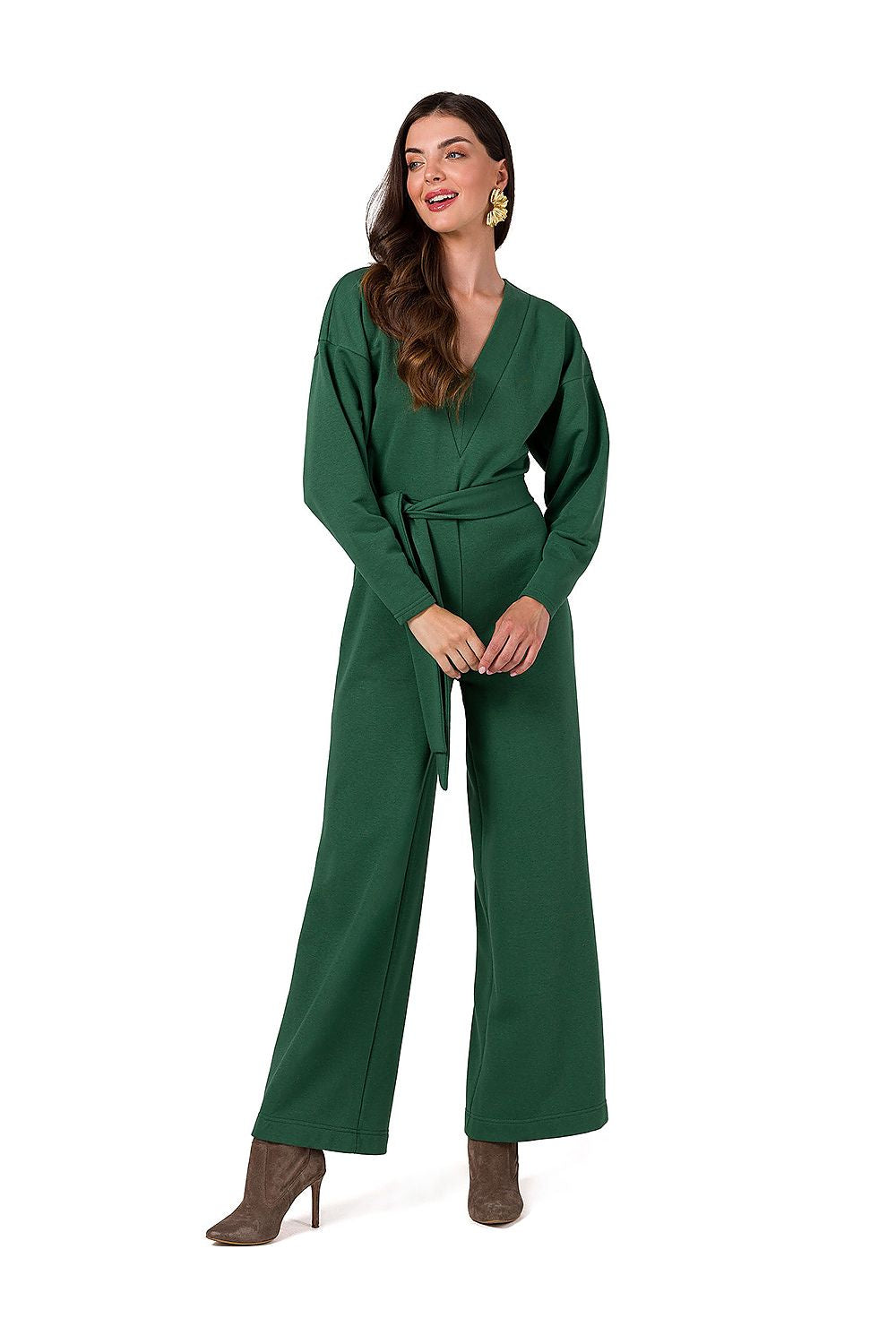 Dress BeWear til dame fra MS StyleHaven, laget av Bomull; Elastan-1, farge Grønn, størrelse s, med 45720 ermer, perfekt til dress