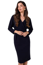 Dagskjole BeWear til dame fra MS StyleHaven, laget av Bomull; Elastan-1, farge Blå, størrelse XL, med 45720 ermer, perfekt til dress