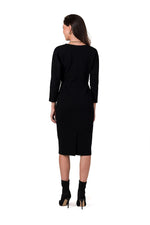 Dagskjole BeWear til dame fra MS StyleHaven, laget av Bomull; Elastan-1, farge Marineblå, størrelse L, med 45720 ermer, perfekt til dress