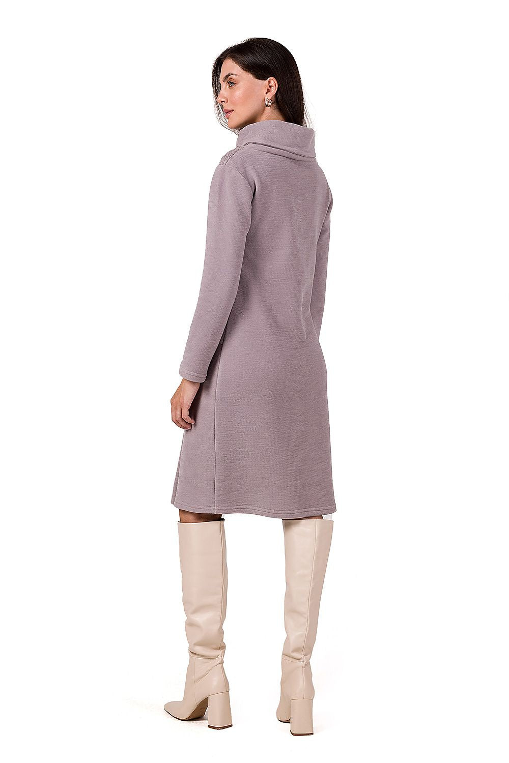 Dagskjole BeWear til dame fra MS StyleHaven, laget av Bomull; Elastan-1, farge Grønn, størrelse XL, med long ermer, perfekt til dress