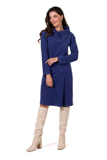 Dagskjole BeWear til dame fra MS StyleHaven, laget av Bomull; Elastan-1, farge Grå, størrelse L, med long ermer, perfekt til dress