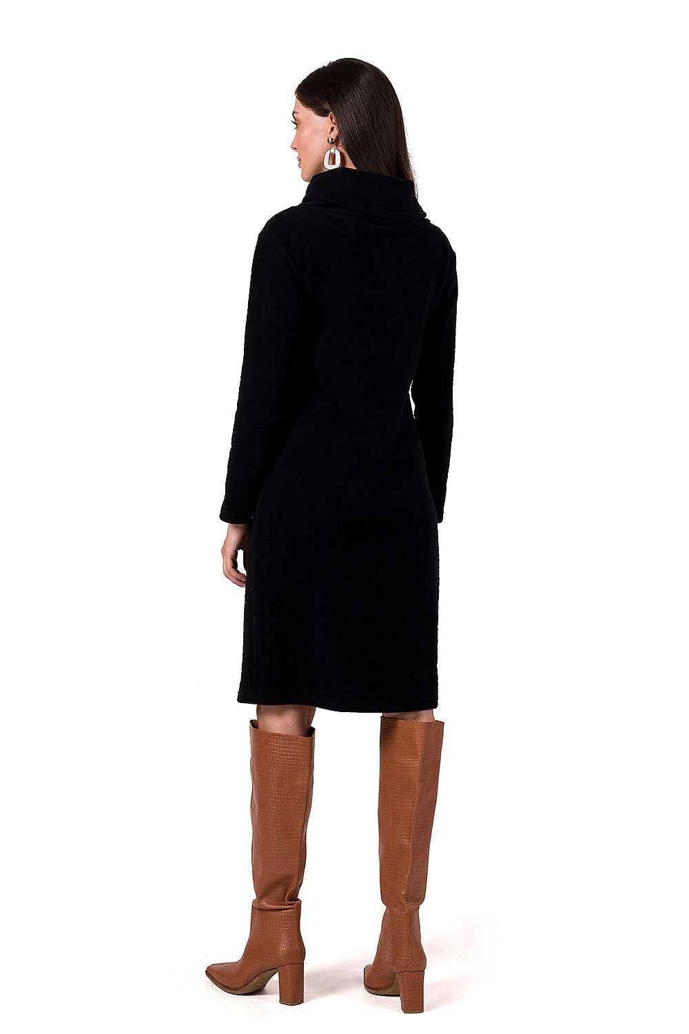 Dagskjole BeWear til dame fra MS StyleHaven, laget av Bomull; Elastan-1, farge Rosa, størrelse M, med long ermer, perfekt til dress